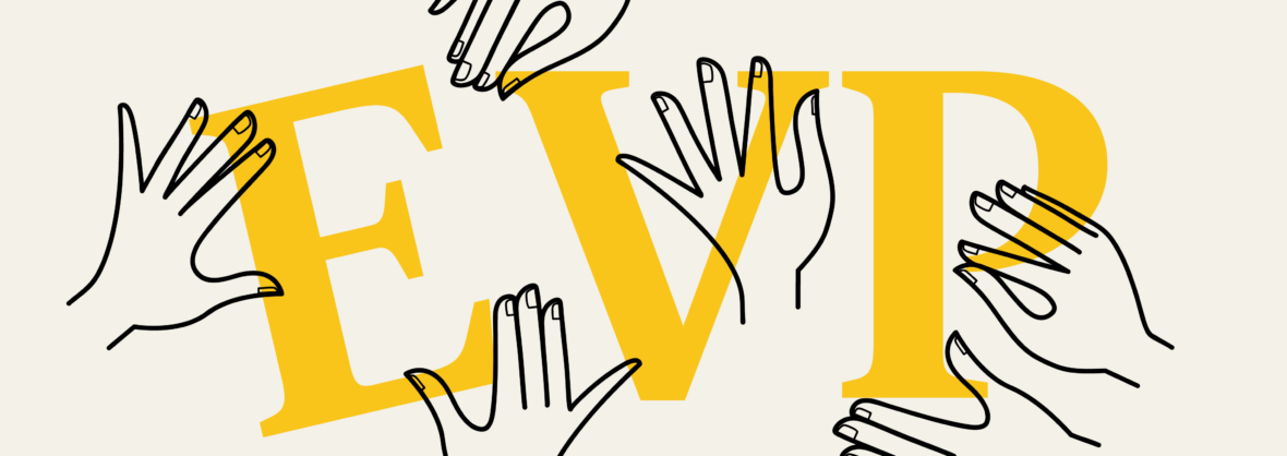 Hands collaborating to create EVP
